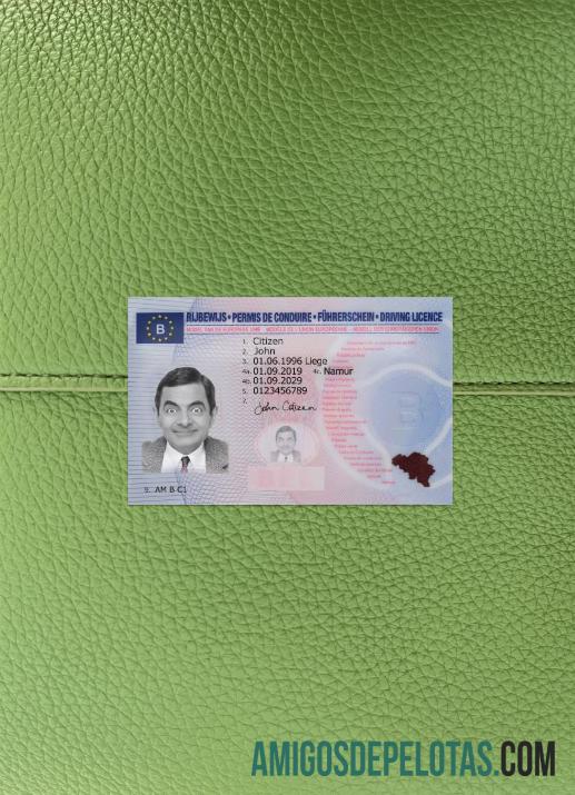 Carteira de motorista belga 2019 presente fotolook frente exemplo